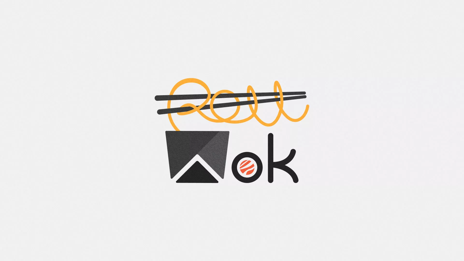 Разработка логотипа суши-бара «Roll Wok Club» в Ливнах