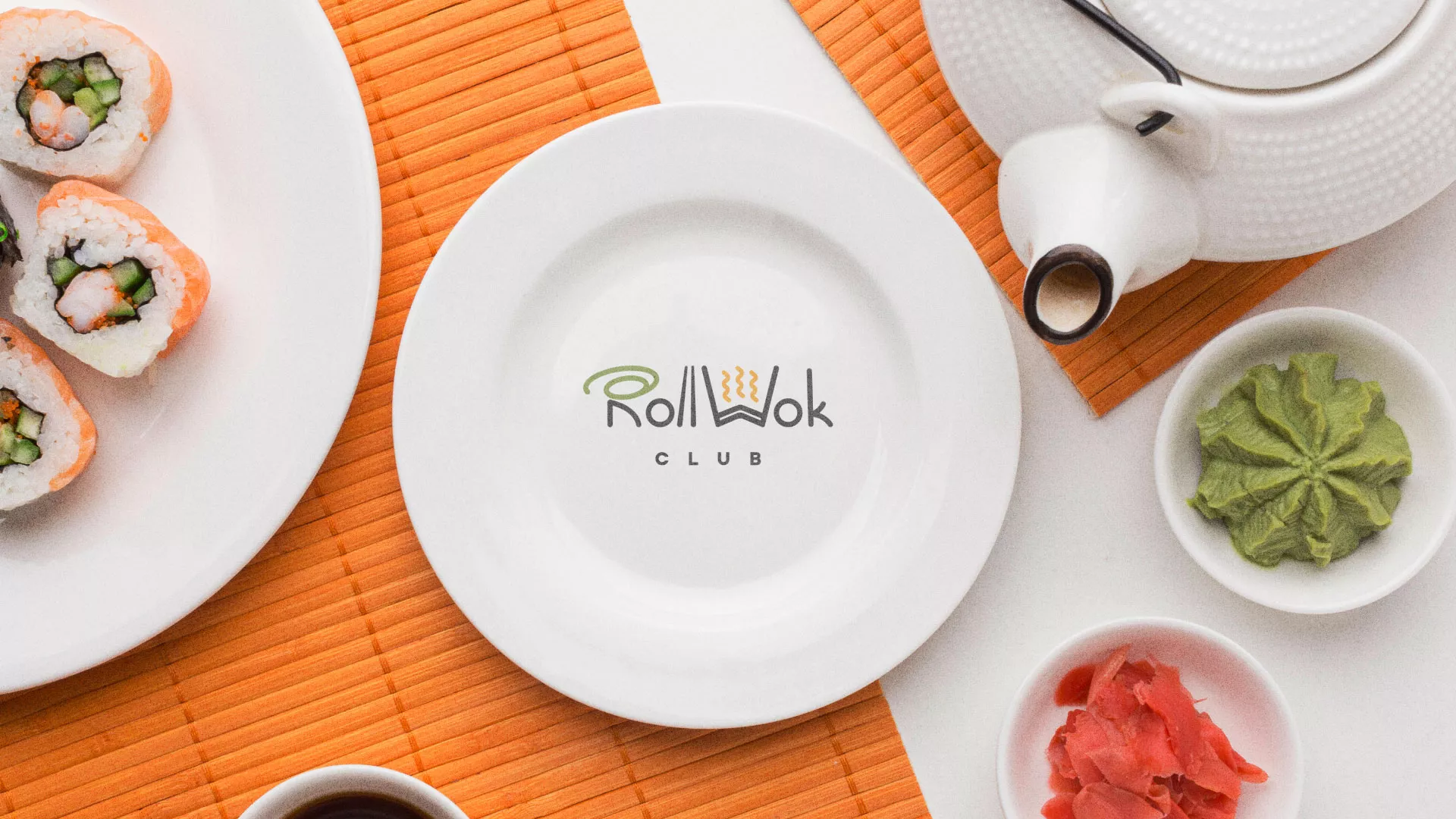 Разработка логотипа и фирменного стиля в Ливнах для суши-бара «Roll Wok Club» Разработка логотипа и фирменного стиля в Ливнах для суши-бара «Roll Wok Club»